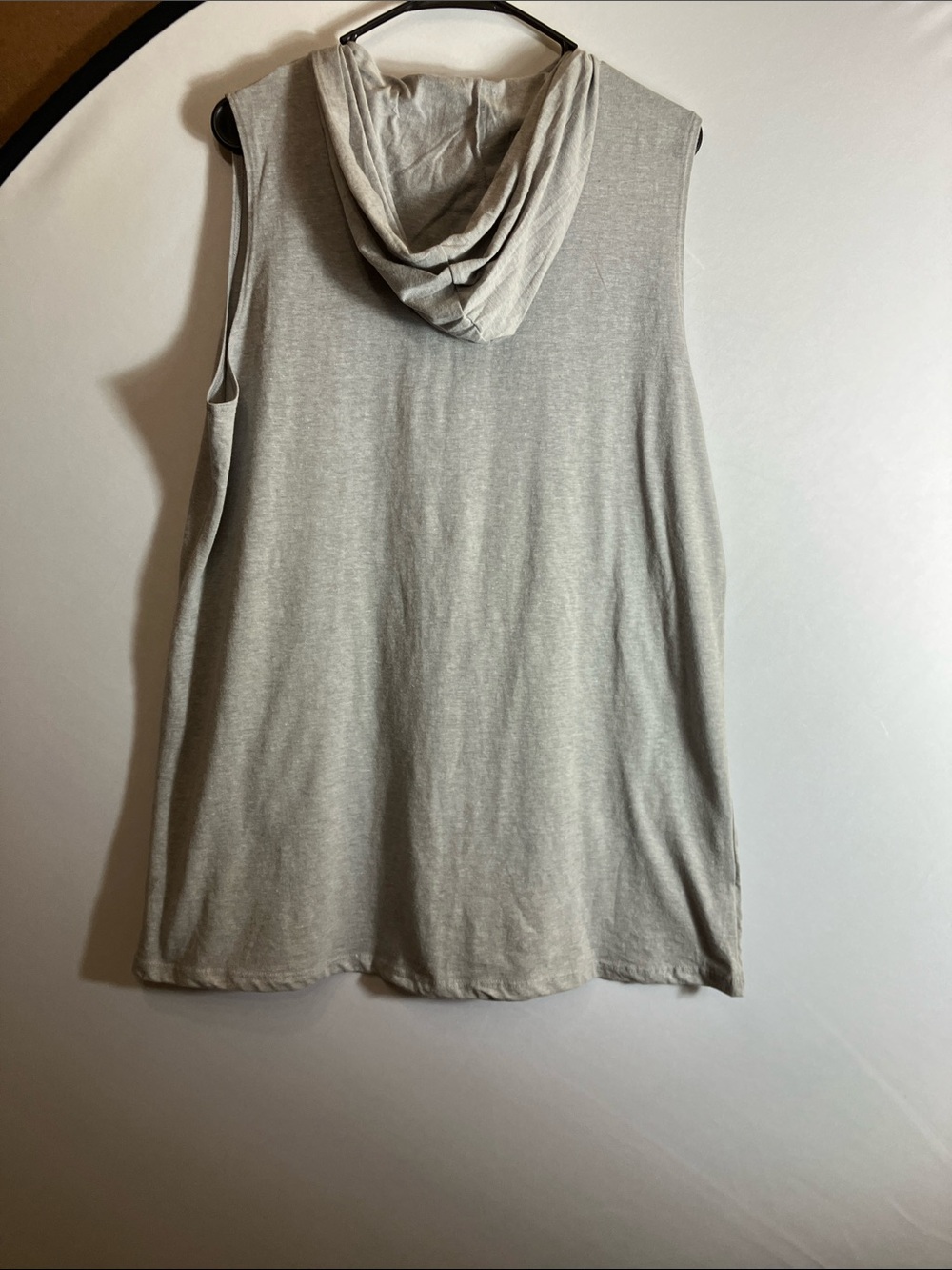Sleeveless Hooded Swim Coverup in Light Gray - Picture 8 of 8